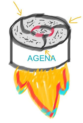 Rough sketch of Agena rocket motor